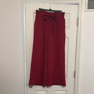 SHEIN Red Wide Leg Pants